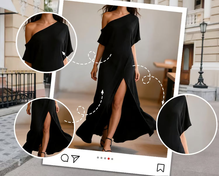 Celeste Slit Maxi